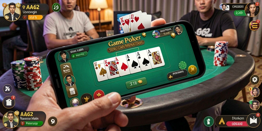 Gameplay poker seru di AA62 dengan grafik menarik.