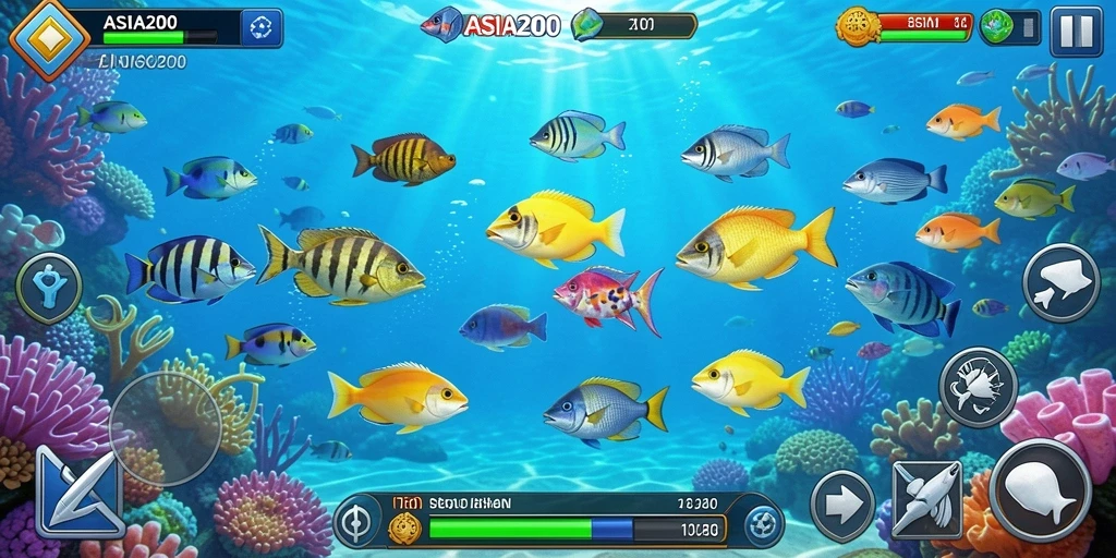 Tangkap ikan berwarna-warni dalam ASIA200 dengan gameplay yang mengasyikkan.