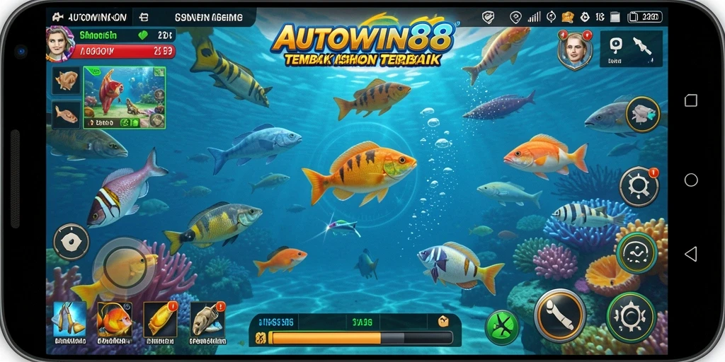 Tampilan gameplay AUTOWIN88 yang menarik dalam perburuan ikan.