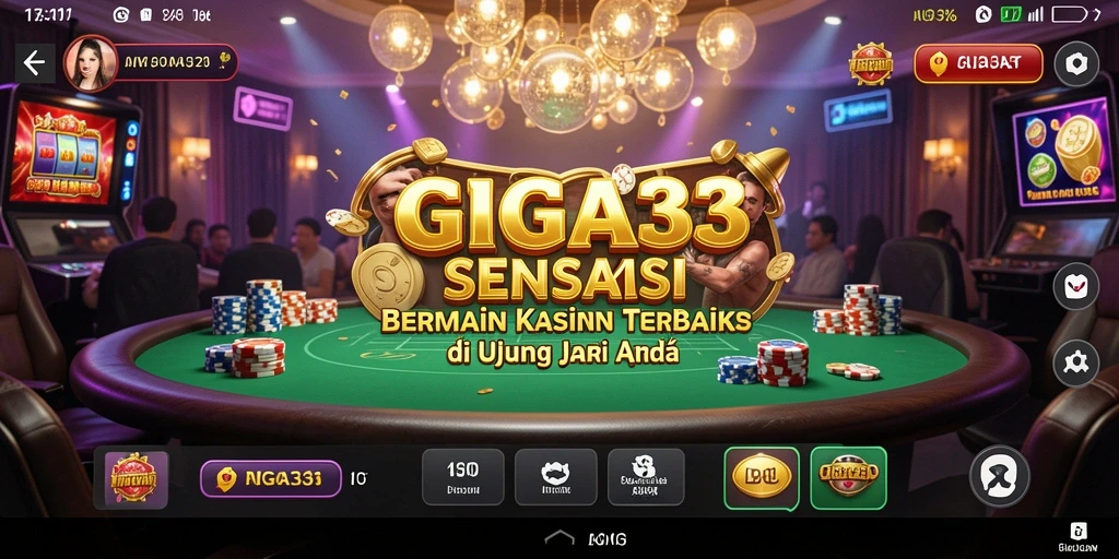 Screenshot GIGA33 menampilkan gameplay Kasino yang dinamis dan menarik.