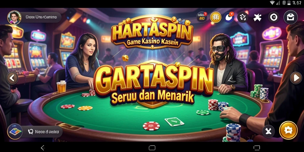 Tampilan gameplay HARTASPIN yang menarik dan interaktif di Kasino.