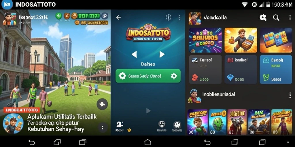 Tampilan screenshot INDOSATTOTO menunjukkan antarmuka aplikasi yang menarik dan fungsional.