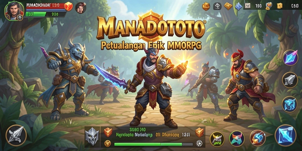 Gameplay seru di MANADOTOTO dengan berbagai tantangan di dunia MMORPG.
