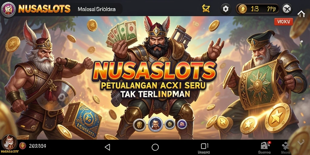 Tangkapan layar NUSASLOTS menampilkan aksi seru dan grafis menawan.