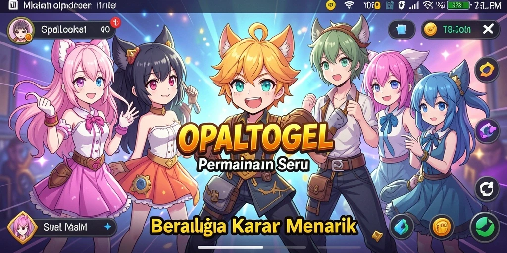 Gameplay OPALTOGEL menampilkan karakter anime dalam pertempuran seru.
