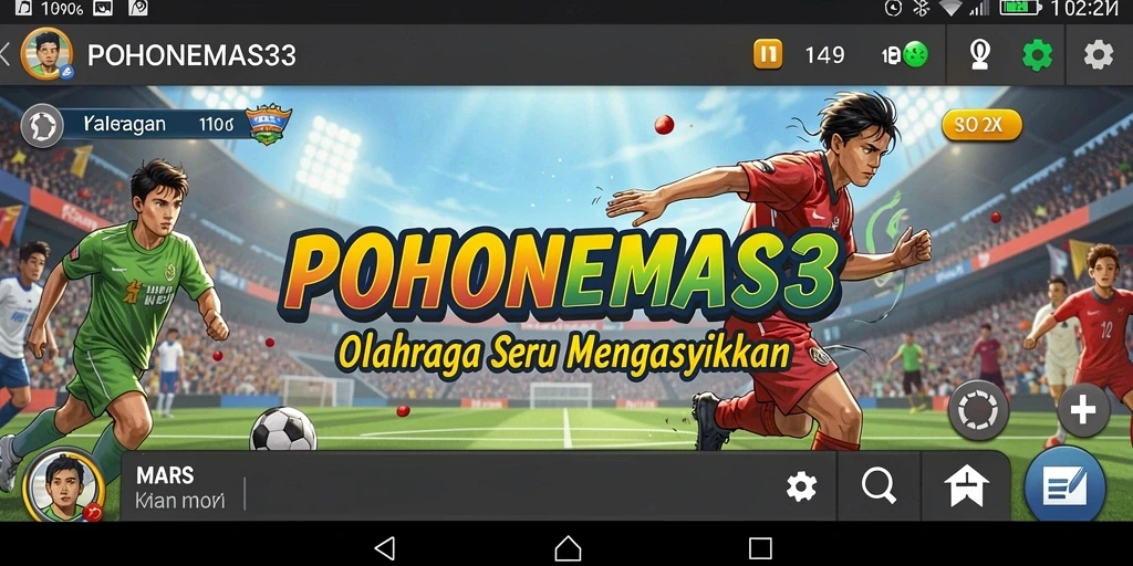Tangkapan layar POHONEMAS33 menampilkan aksi seru dalam permainan olahraga.