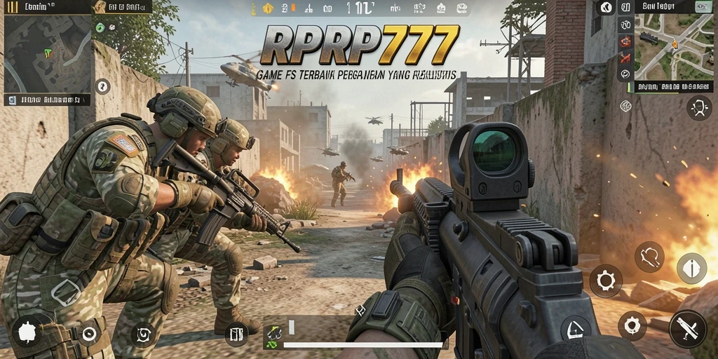 Gameplay RPRP777 yang intens dan mendebarkan dalam aksi tembak-menembak.