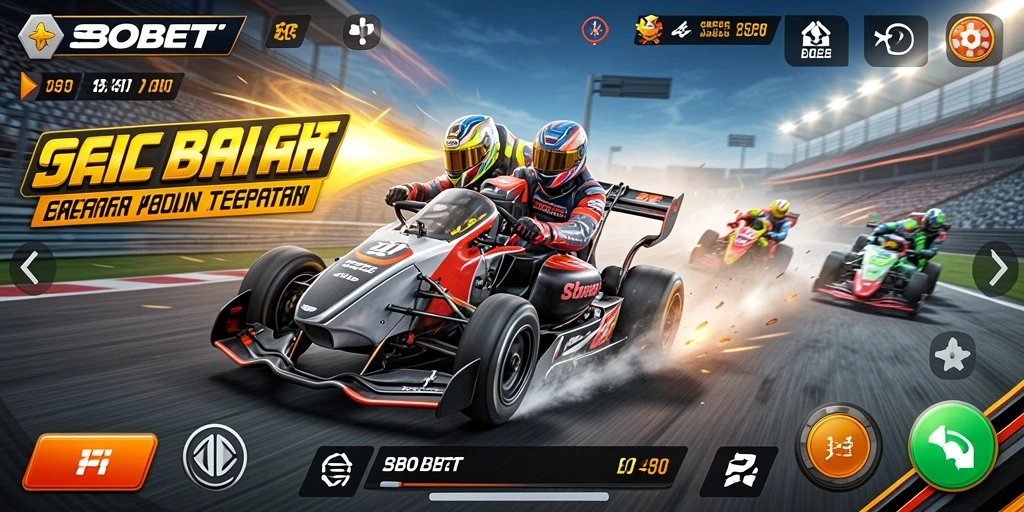 Gameplay racing SBOBET yang mendebarkan dan penuh aksi.