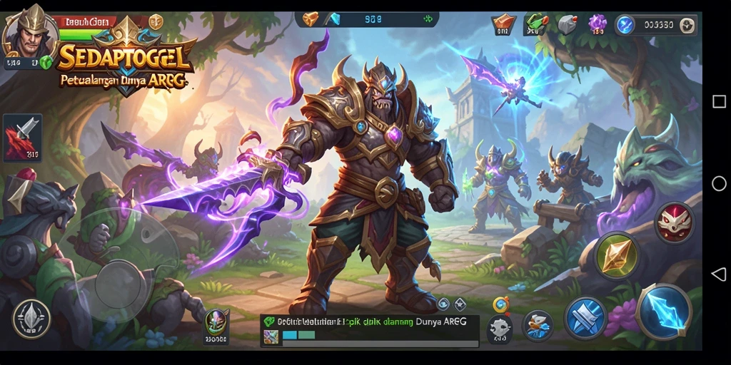 Tampilan seru gameplay ARPG dalam SEDAPTOGEL dengan fitur pertarungan yang menarik.
