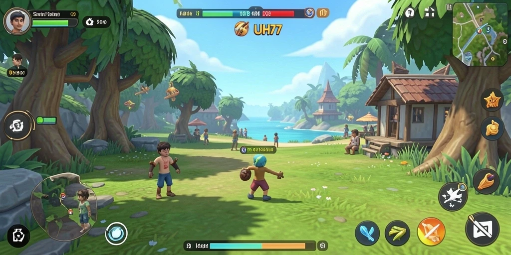 Gameplay UH77 yang penuh warna dan seru untuk dinikmati.