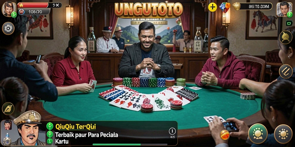 Screenshot gameplay QiuQiu UNGUTOTO yang seru dan menarik.