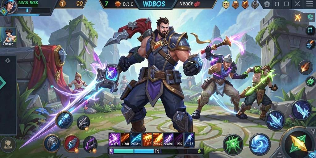 Screenshot gameplay WDBOS menampilkan aksi seru dalam pertempuran tim.